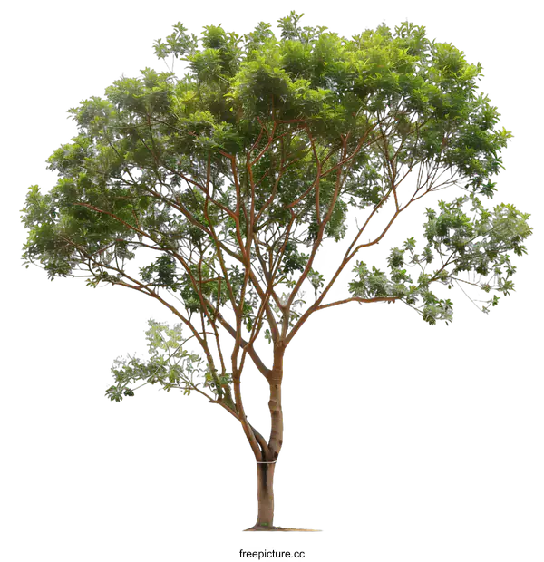 [Transparent Background PNG]Green Tree Isolated on White Background