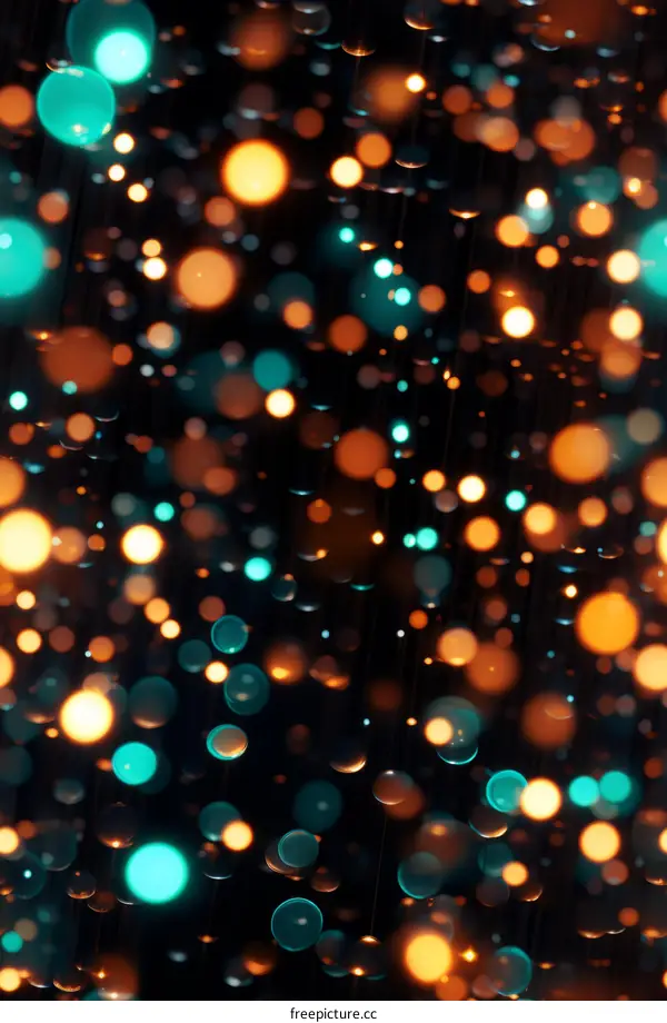 Abstract Blue and Orange Bokeh Background