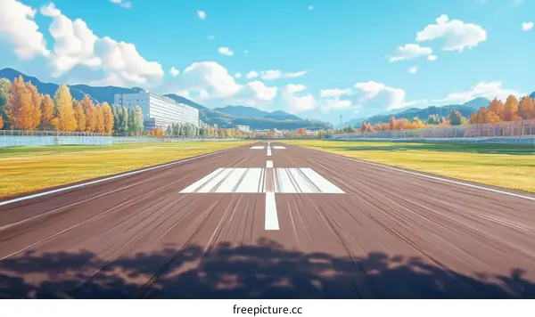 Autumn Scenic Runway Illustration