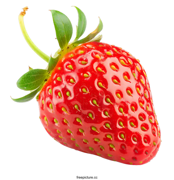 [Transparent Background PNG]Fresh Red Strawberry Isolated On White Background