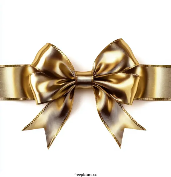 Golden Ribbon Bow Decoration