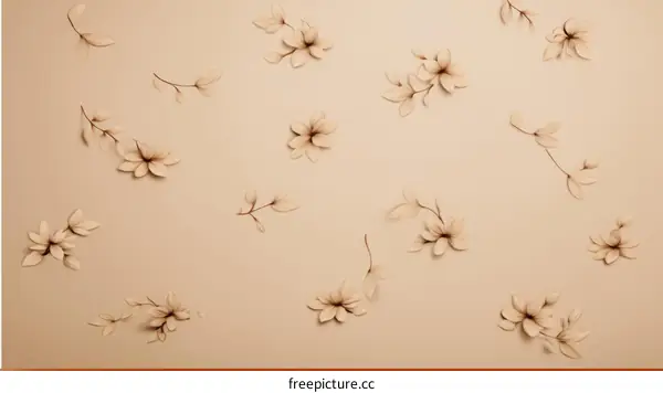 Beige Floral Design Pattern Illustration