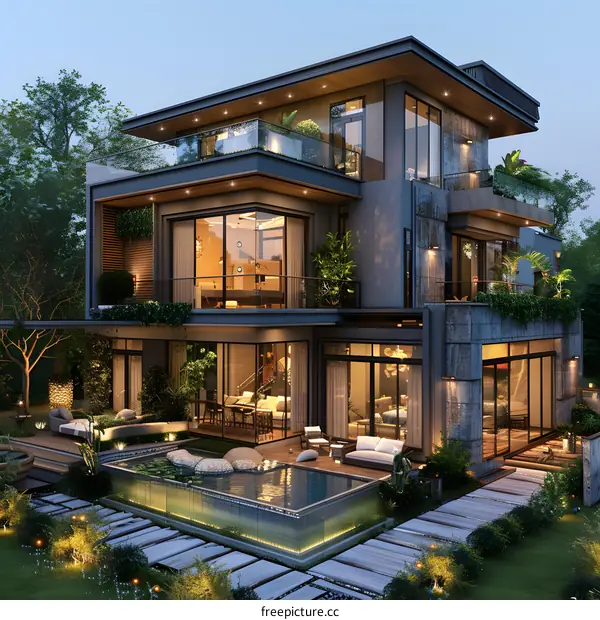 A modern style villa