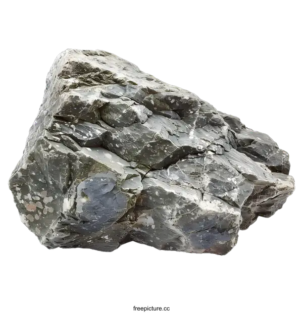 [Transparent Background PNG]Large Gray Rock Isolated on White Background