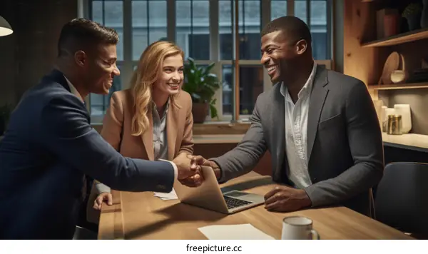 Business meeting with a diverse group of people