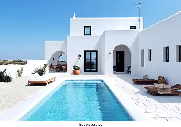 Modern Mediterranean House with a Swimming Pool