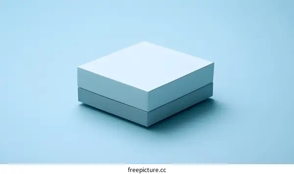 Square Box on Blue Background