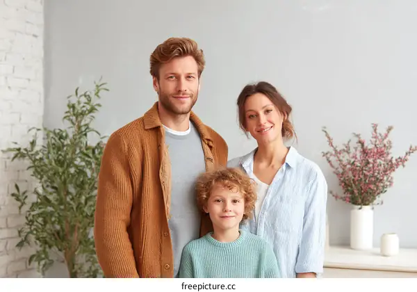 Happy Family Portrait indoor