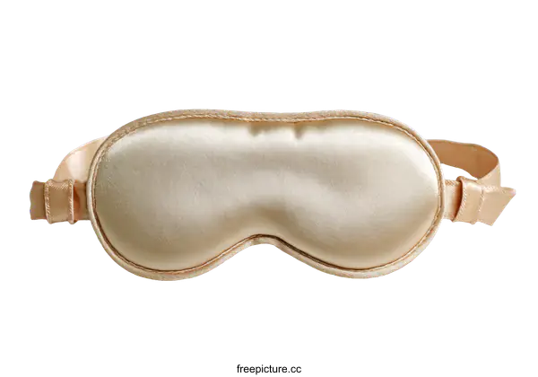 [Transparent Background PNG]Beige Satin Eye Mask for Sleep