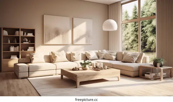 Bright and Airy Scandinavian Living Room Design