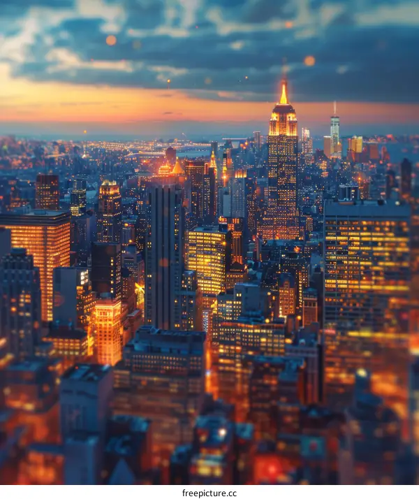New York City Skyline at Dusk