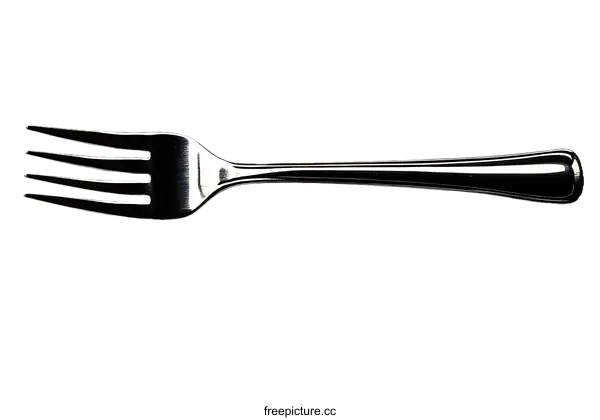 [Transparent Background PNG]Stainless Steel Fork Close-up