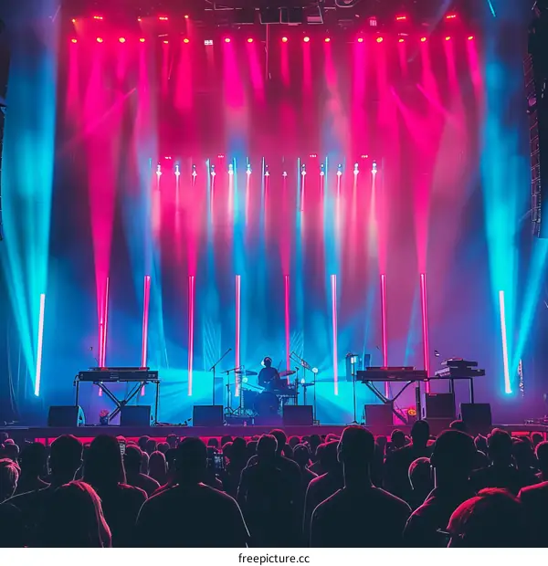 Rock concert with people in the audience