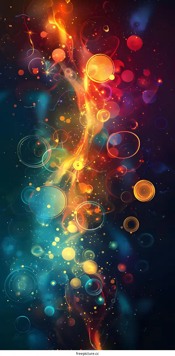 Abstract Colorful Space Galaxy