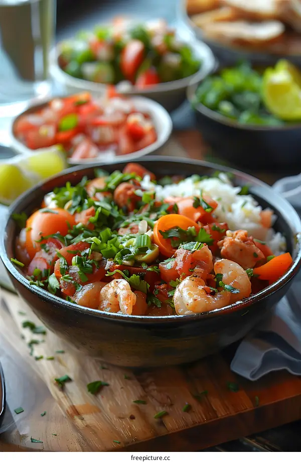 Spicy Shrimp Rice Bowl