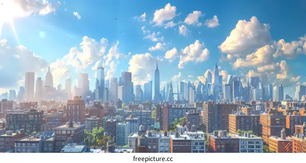 Iconic New York City Skyline