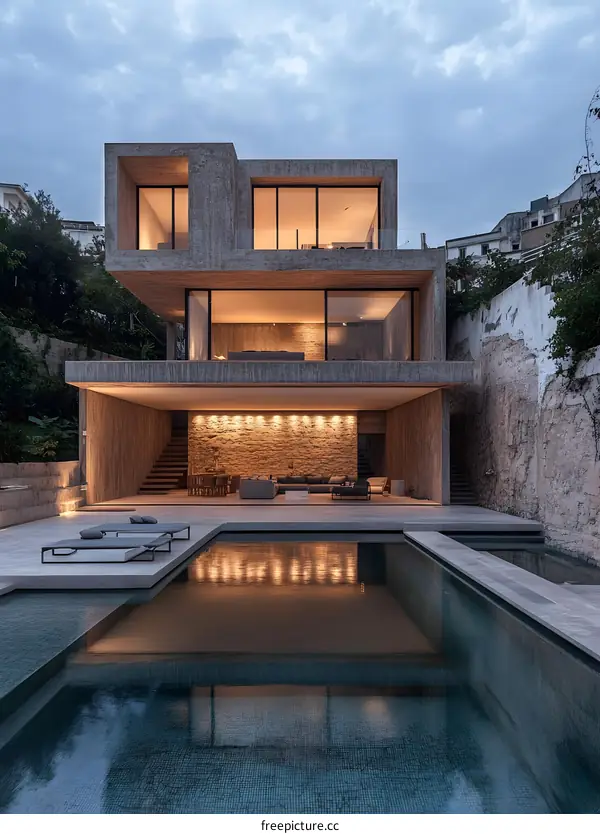 Modern Minimalist House With Swimming Pool