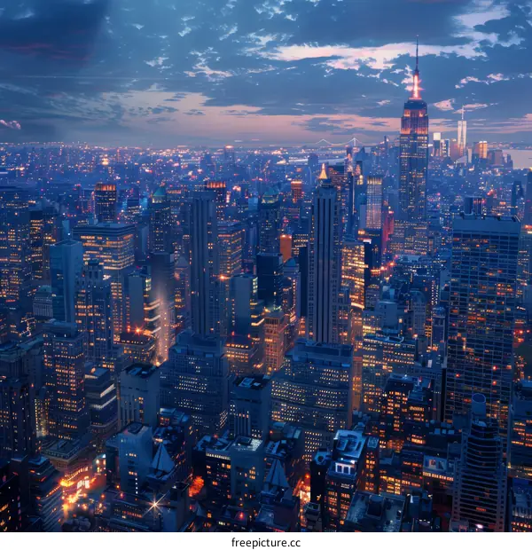 New York City Skyline at Dusk