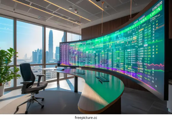 futuristic trading room