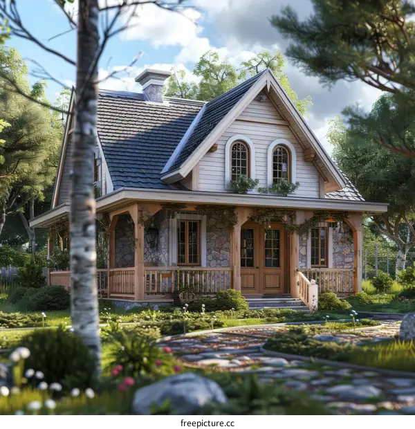 Small cottage in the woods