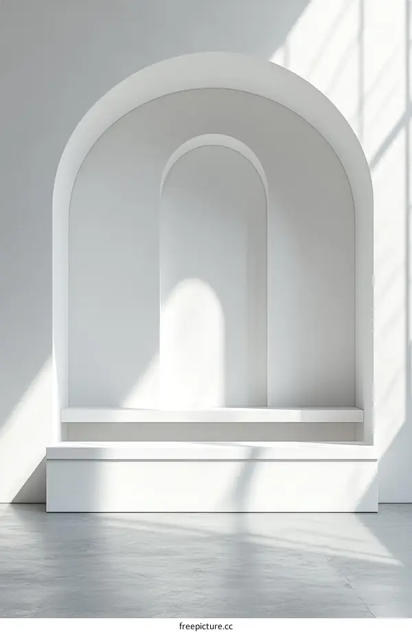 Modern Archway Display Showcase Interior Design