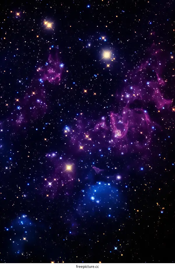 Amazing space background with stars and nebula