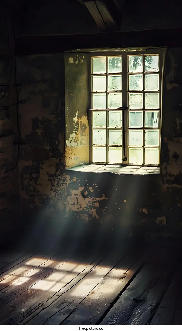 Light Through Window in Old Abandoned Building