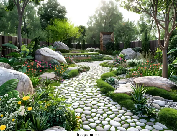 Garden landscape design renderings