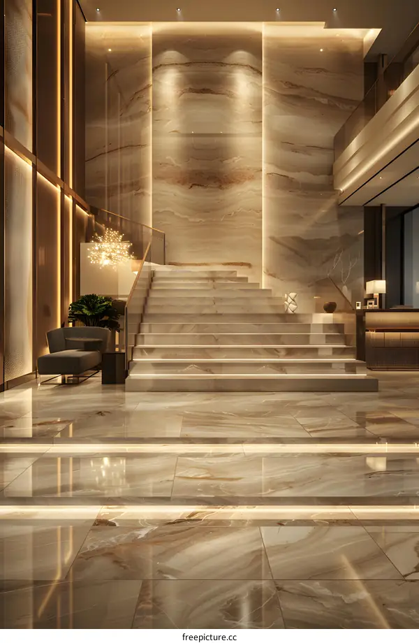 Hotel Lobby Staircase