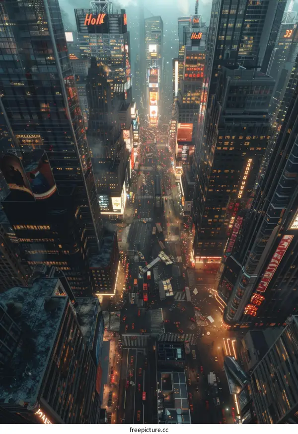 Futuristic Aerial View of a Cityscapes