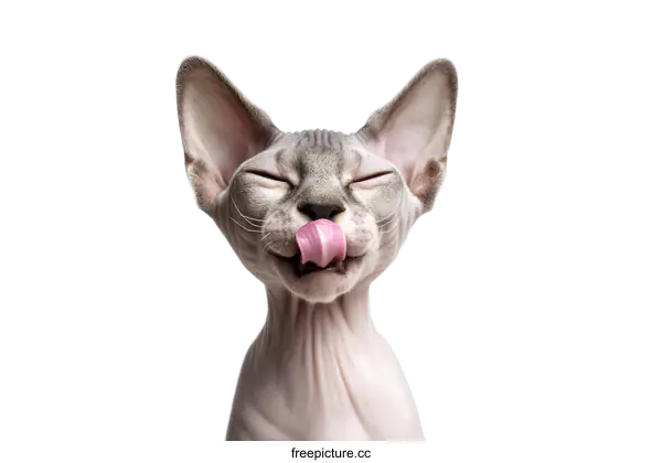 [Transparent Background PNG]Close Up Portrait of a Sphynx Cat