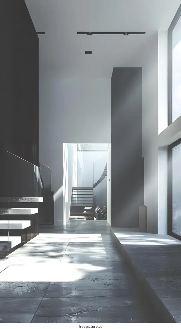 Modern Interior Design Hallway With Staircase