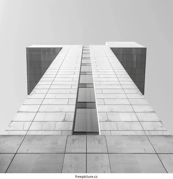 Black and white brutalist architecture