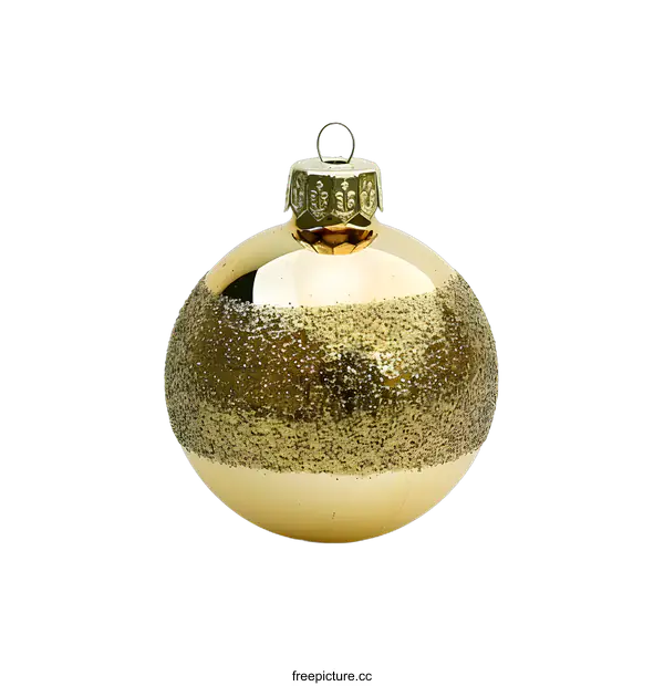 [Transparent Background PNG]Gold Christmas Ornament Decoration