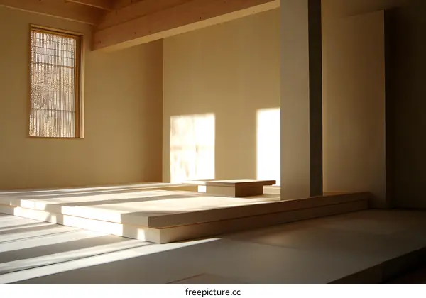 Minimalist Japanese Interior Design With Light And Shadow
