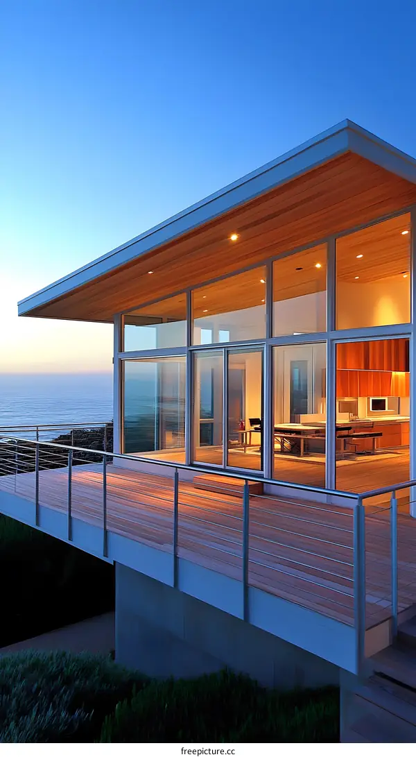 Modern House with Ocean View and Deck