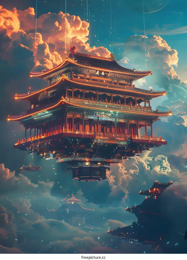 Floating Temple in the Clouds