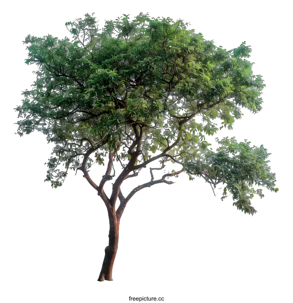 [Transparent Background PNG]Green Tree Isolated On White Background