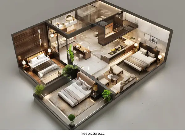Modern Apartment Floor Plan Design