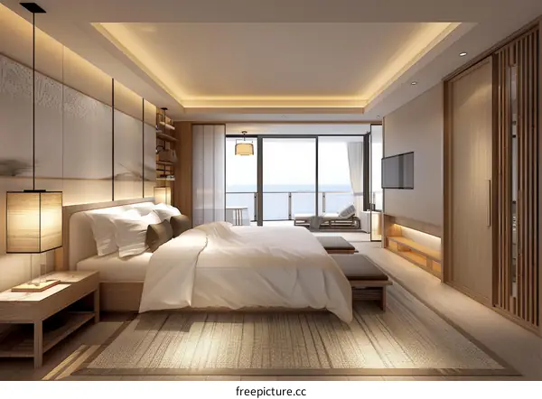 Modern Japanese Style Bedroom Interior Design