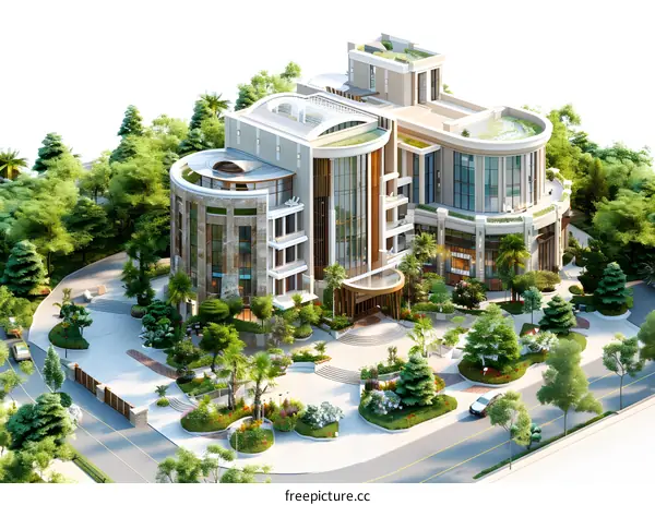 Luxury hotel with amazing landscape