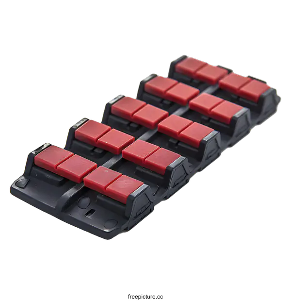 [Transparent Background PNG]Black And Red Conveyor Belt Section