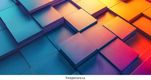 Abstract Colorful Geometric Shapes Background
