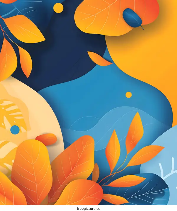 Abstract Autumn Leaves Background Design