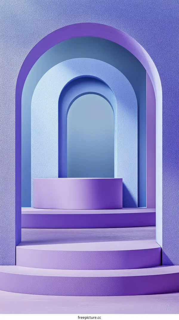 Purple Archway Display Podium