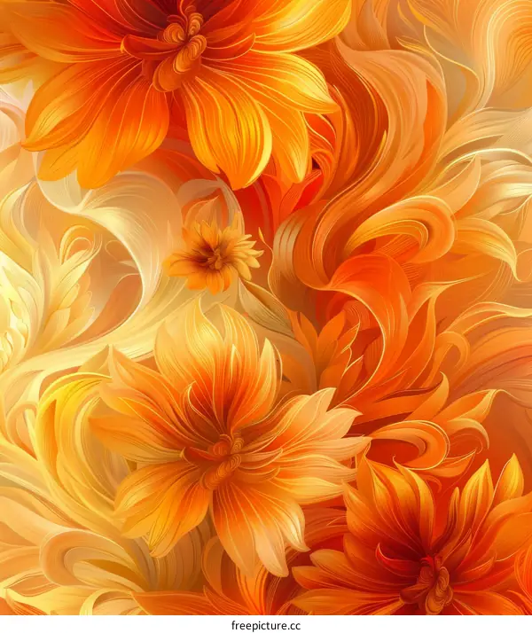 Chrysanthemums in Full Bloom in Autumn