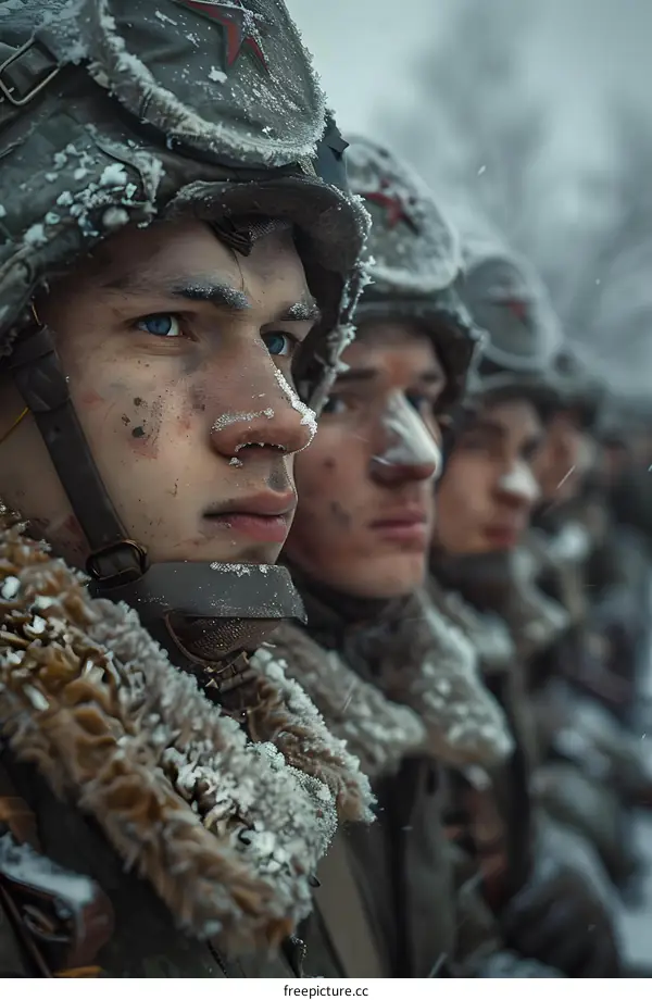 soviet soldiers in winter gear