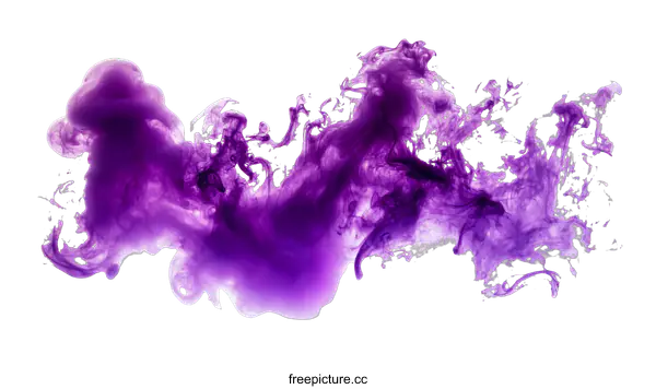 [Transparent Background PNG]Abstract Purple Liquid Ink Flow Art