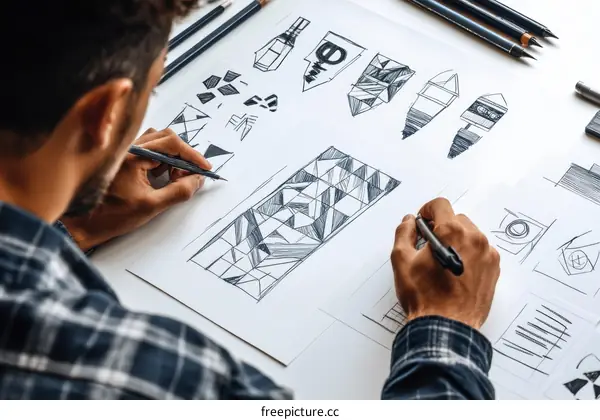 Sketching Design Ideas for Logo and Branding