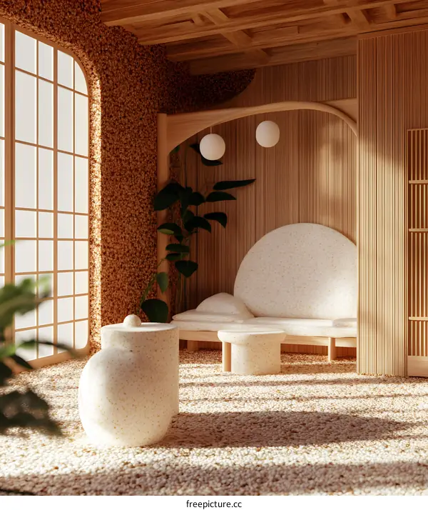 Minimalist Japanese Style Living Room Interior Design